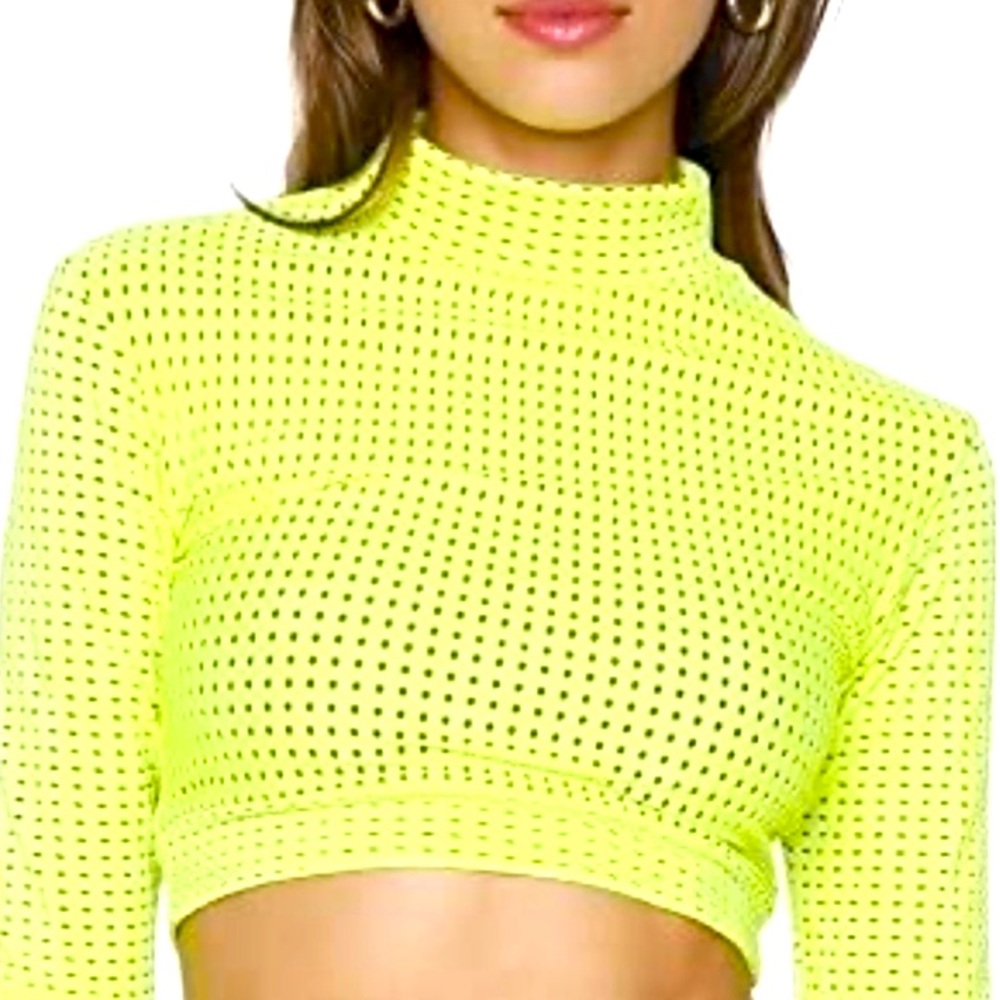 Acacia neon cactus mesh Rashie swim uv safety top XL